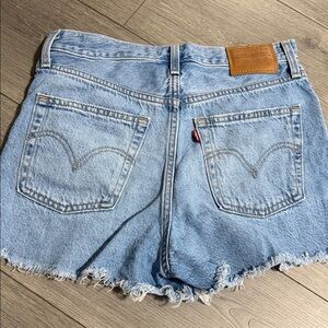 Levi's Light Wash Denim Cutoff Shorts with Frayed Hem